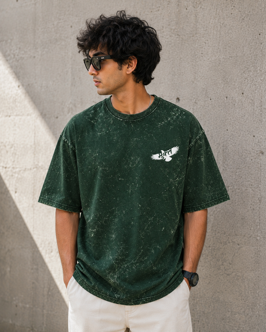 Mukt Marathi Acid Washed Oversized T-Shirt