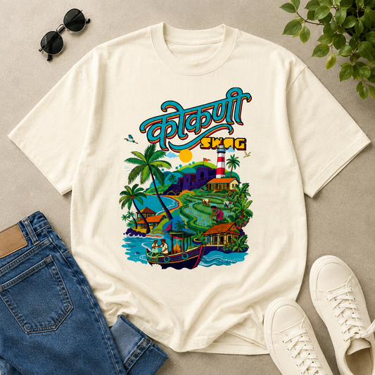Kokani Swag Marathi Oversized T-Shirt