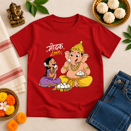 Modak Love | Marathi Girl's Tshirt