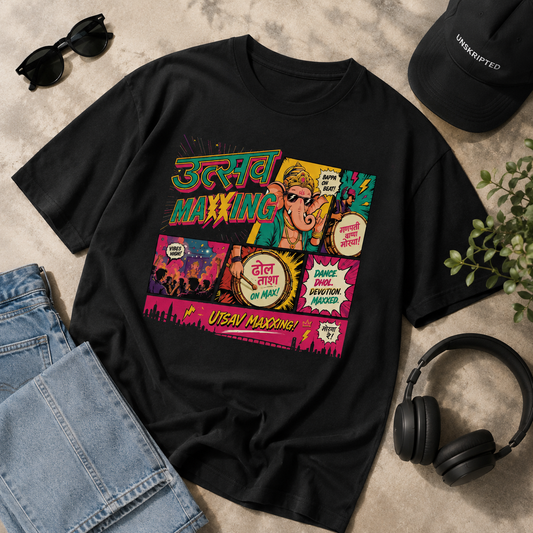 उत्सव MAXXING! | Marathi Women Oversized T-Shirt