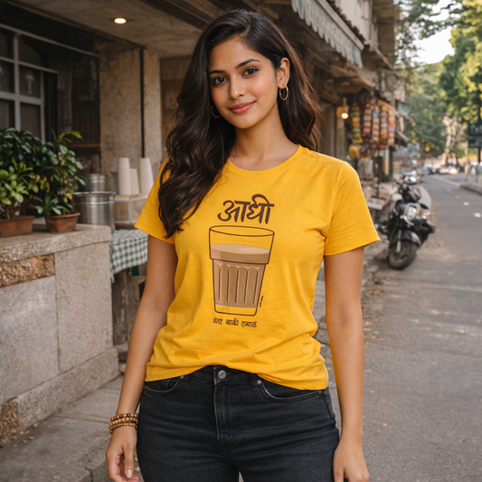 आधी चहा, नंतर बाकी सगळं| Marathi Chai Lover Tee