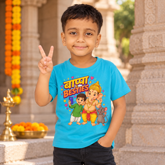 Bappa & Besties I Marathi Boy's T-shirt