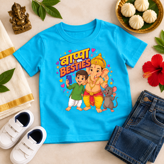 Bappa & Besties I Marathi Boy's T-shirt