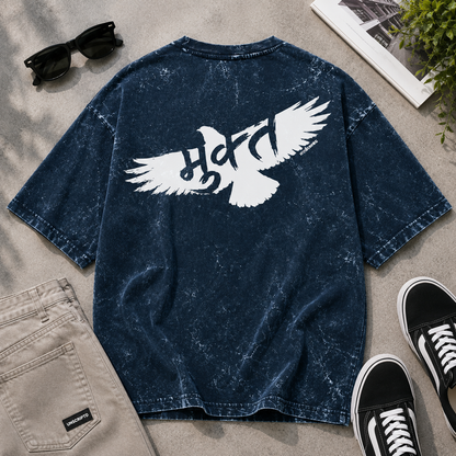 Mukt Marathi Acid Washed Oversized T-Shirt