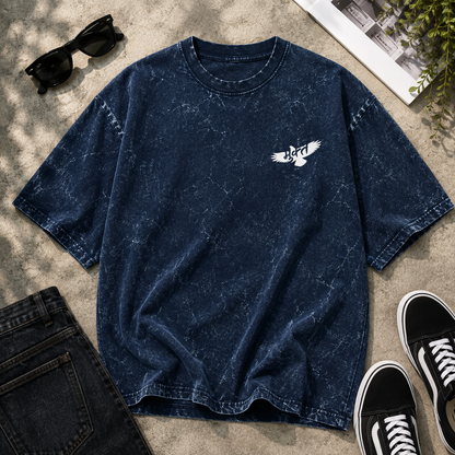 Mukt Marathi Acid Washed Oversized T-Shirt