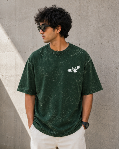 Mukt Marathi Acid Washed Oversized T-Shirt