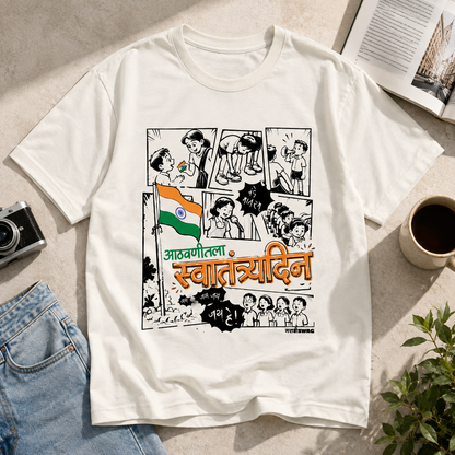 आठवणींतला स्वातंत्र्यदिन Marathi Regular T-Shirt