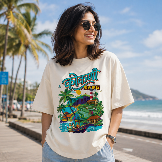 Kokani Swag Marathi Oversized T-Shirt