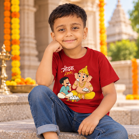 Modak Love | Marathi Boys Tshirt