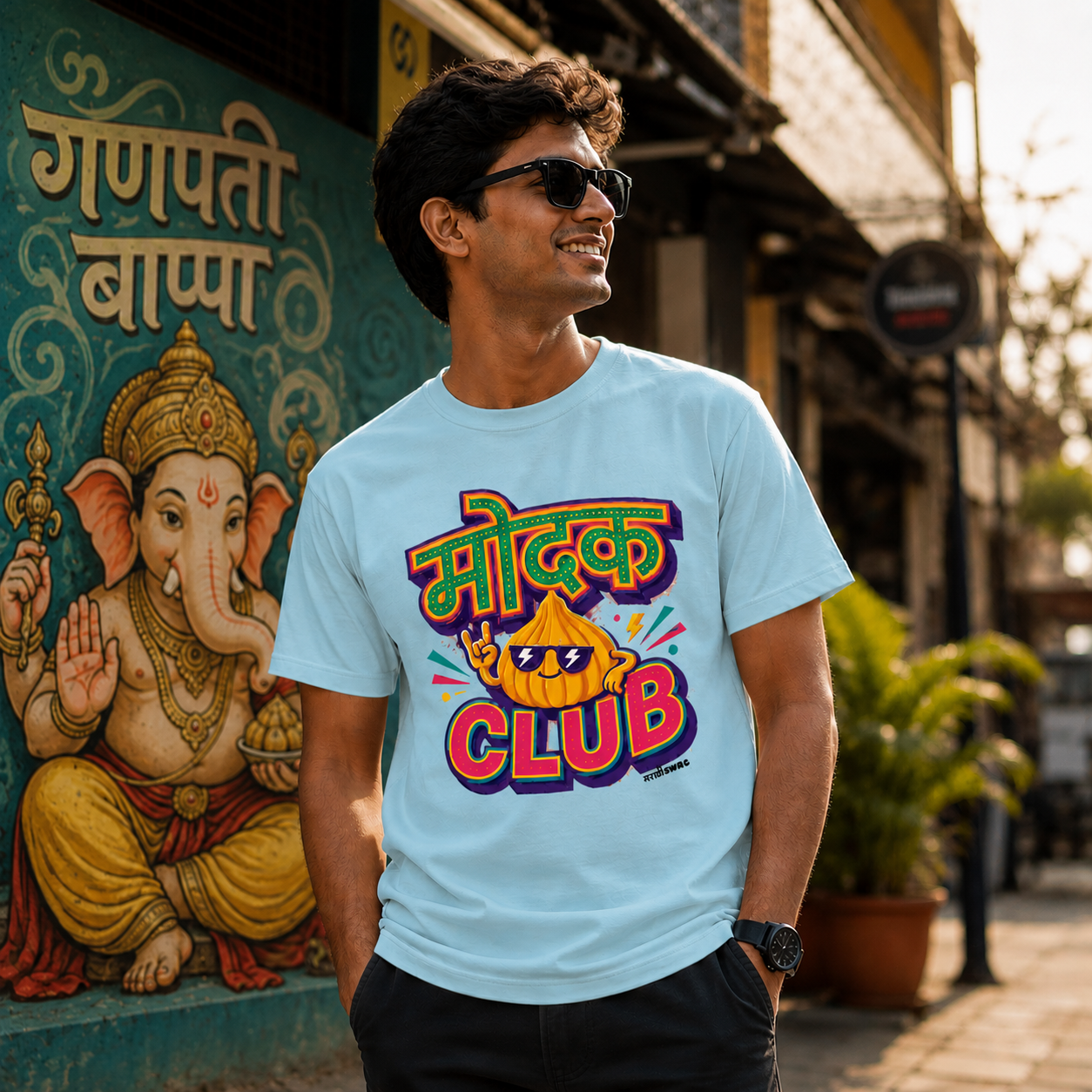 मोदक CLUB | Marathi Regular T-Shirt