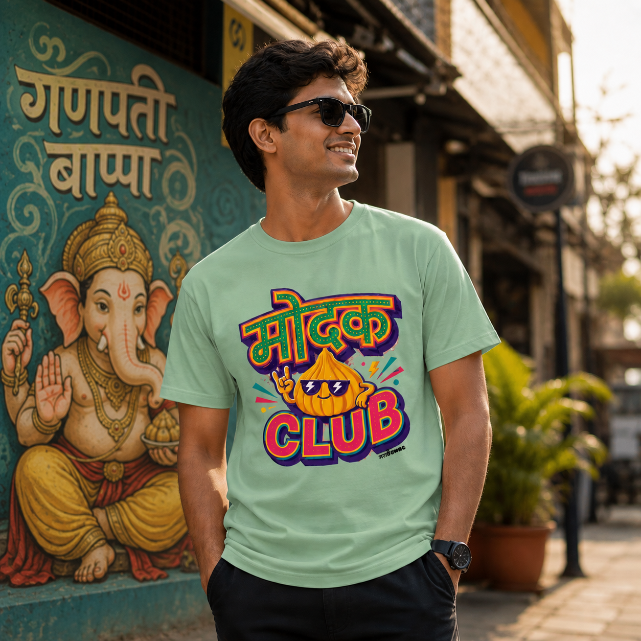 मोदक CLUB | Marathi Regular T-Shirt