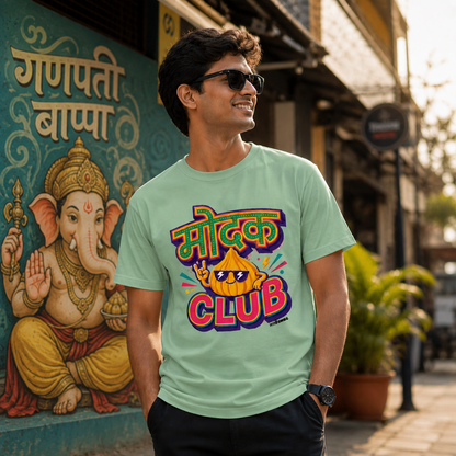 मोदक CLUB | Marathi Regular T-Shirt