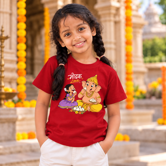 Modak Love | Marathi Girl's Tshirt