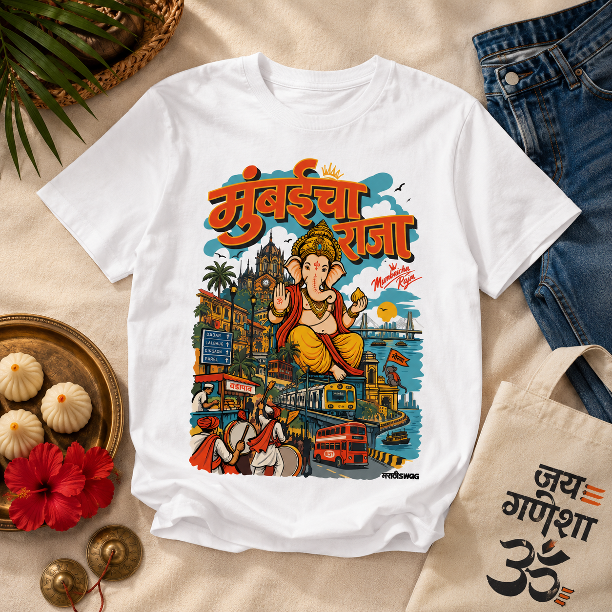 मुंबईचा राजा | Marathi Women Oversized T-Shirt