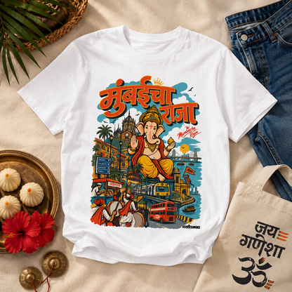 मुंबईचा राजा | Marathi Women Oversized T-Shirt