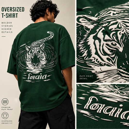 निवांत | Puff Print Oversized T-Shirt