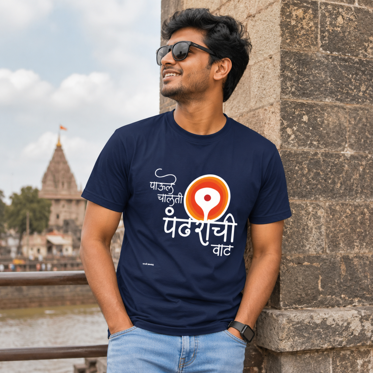 पाऊले चालती पंढरीची वाट | Marathi Regular T-Shirt
